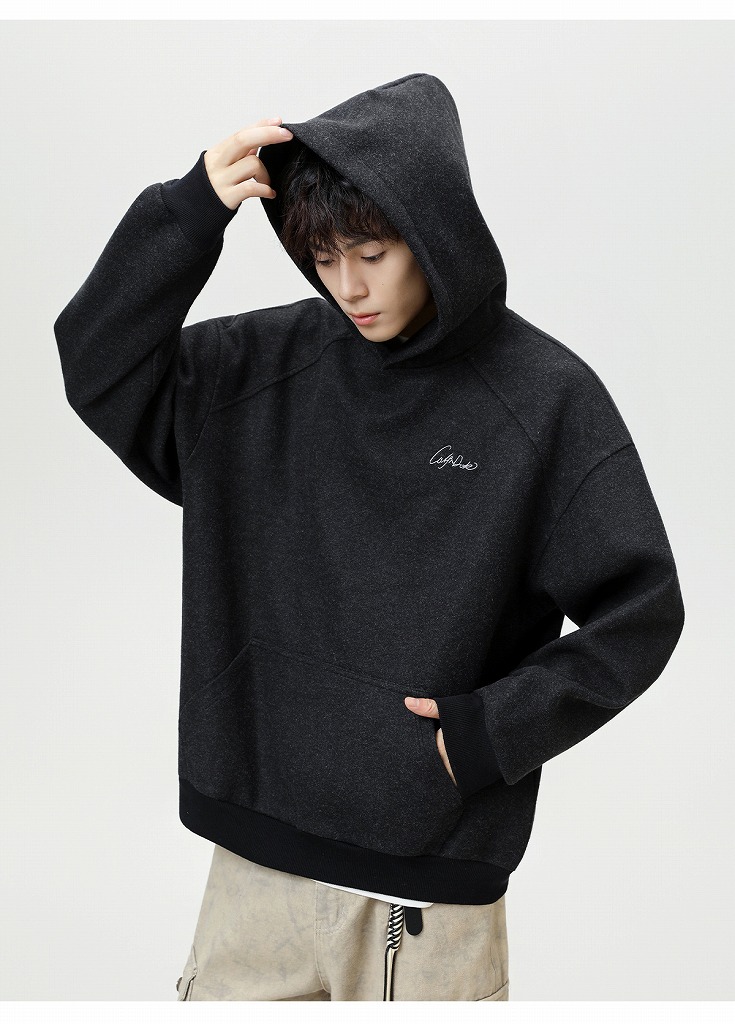 パーカー メンズ 秋新作 刺繍ロゴ フーディーパーカー 全3色