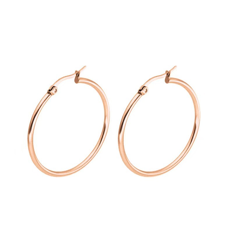 フープ ピアス シンプル輪環ステンレスピアス