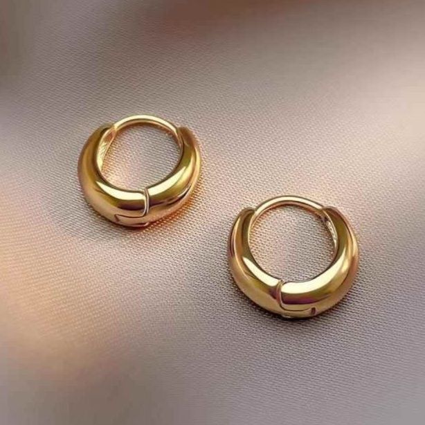 洗練ミニマルフープピアス