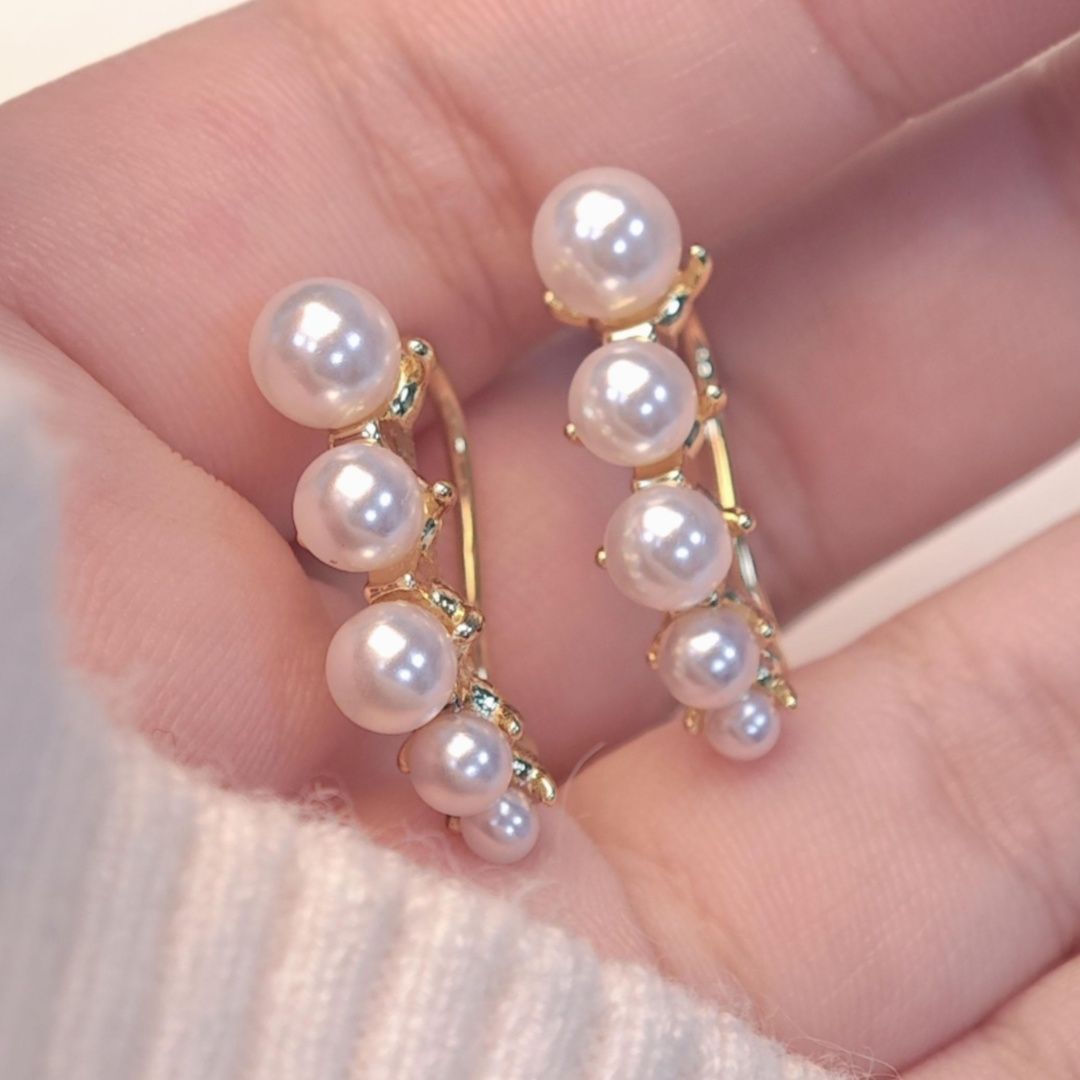 フープ ピアス 月光の雫 パールイヤーカフ