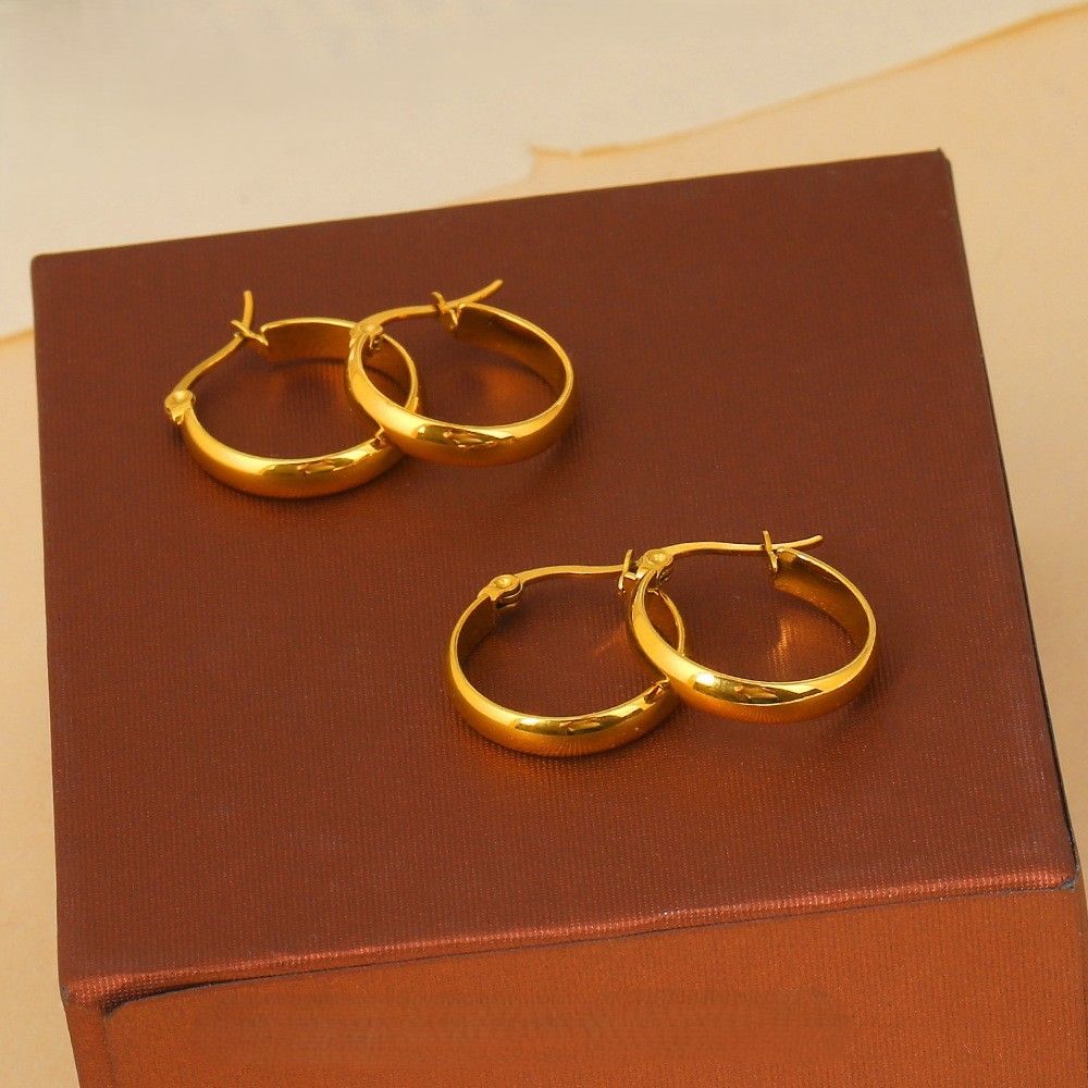 フープ ピアス シンプル輝きフープピアス