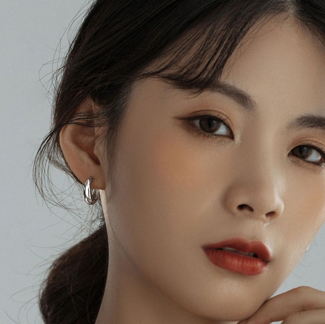  ステンレス製ミニマルフープピアス