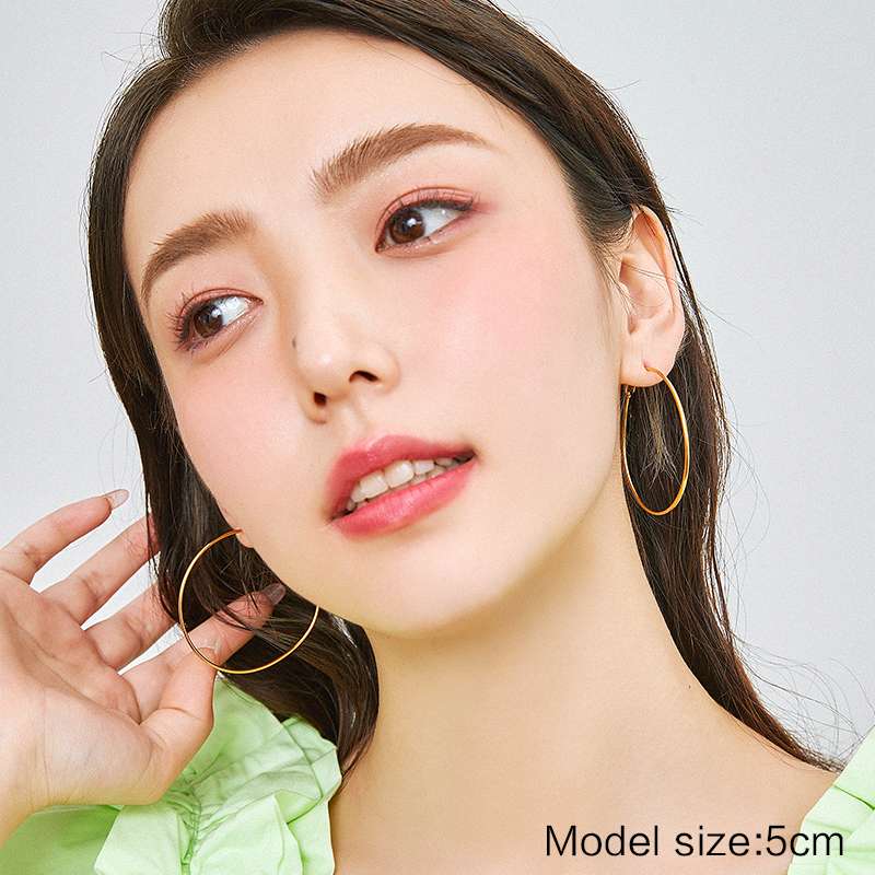 フープ ピアス シンプル上品フープピアス