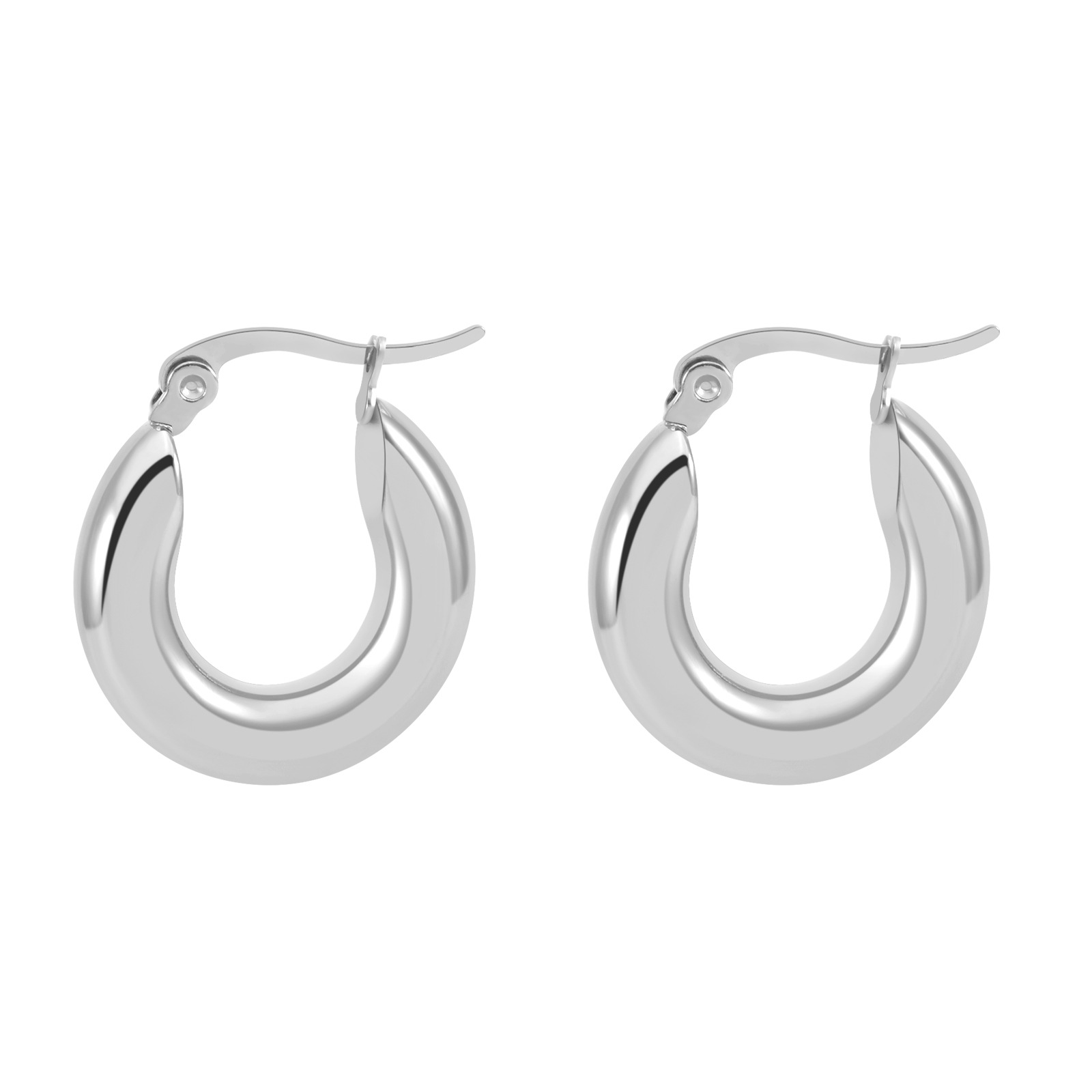 フープ ピアス 洗練丸みフープピアス