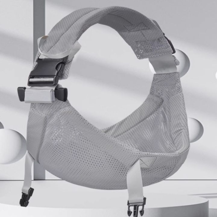 抱っこ紐 軽量通気メッシュ素材斜め掛けベビースリング