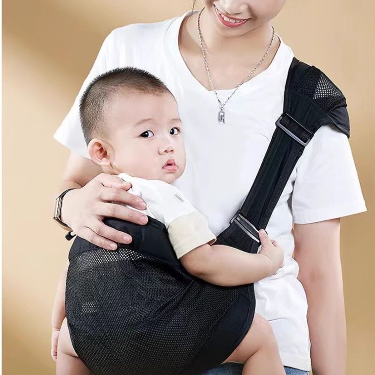 抱っこ紐 軽量通気メッシュ素材斜め掛けベビースリング
