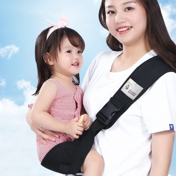 抱っこ紐 長さ調節可能な斜め掛けベビースリング