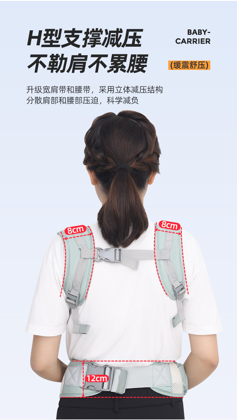 抱っこ紐 多機能蜂窩網透気ベビースリング