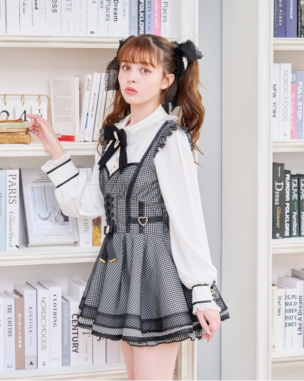 アイドル衣装 フリル付きレースアップ姫ワンピース