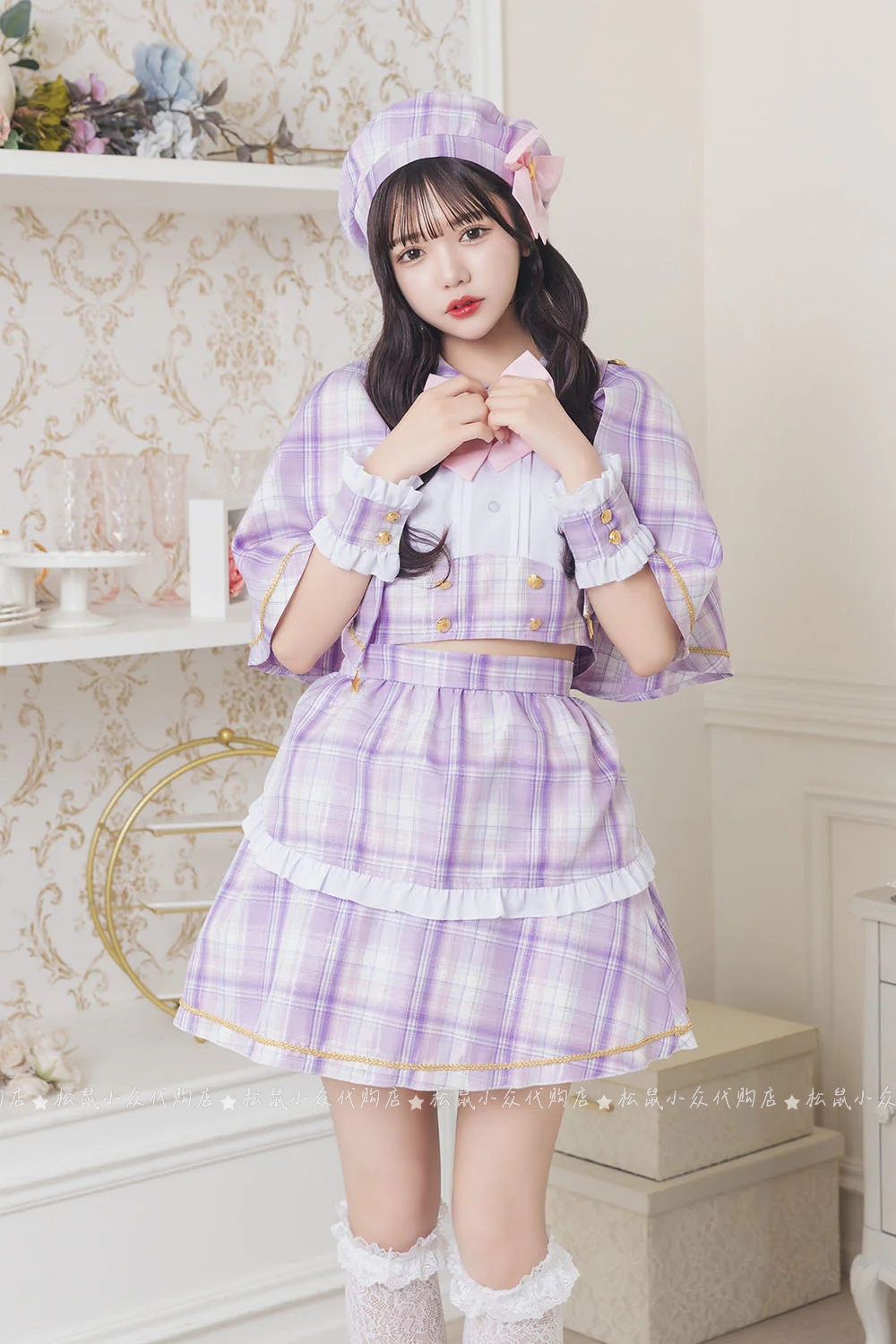 アイドル衣装 メルヘンチェックフリルワンピース