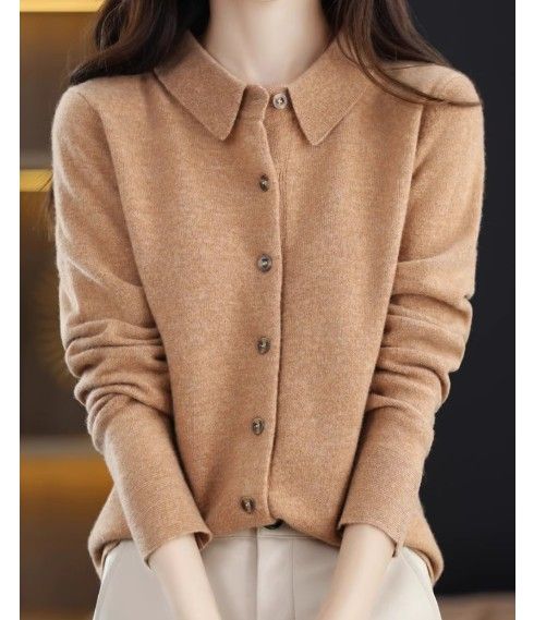 イエベ服　襟付きニットカーディガン（イエベ春向け・イエベ秋向け）