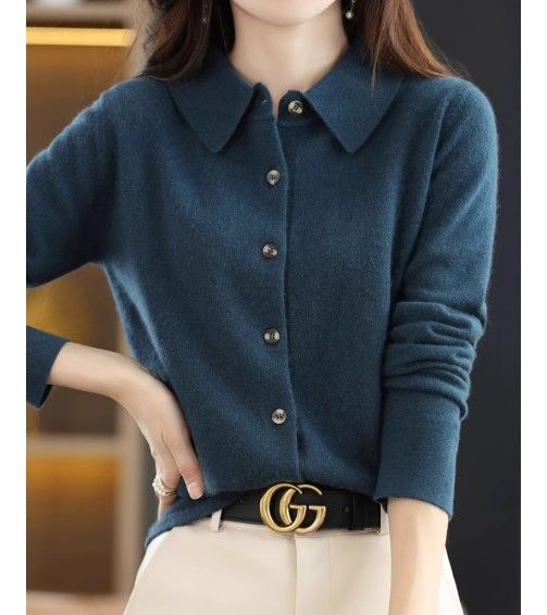イエベ服　襟付きニットカーディガン（イエベ春向け・イエベ秋向け）