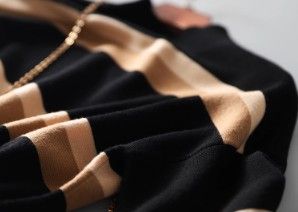 イエベ服　ポケット付きボーダーニットワンピース（イエベ秋向け）