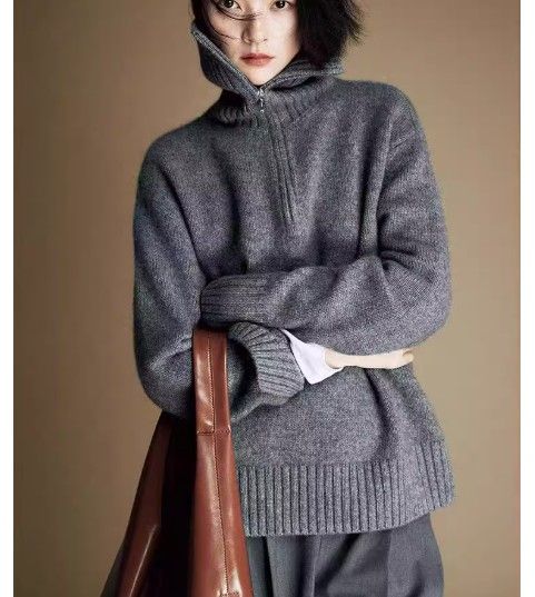 イエベ服　ジップ付ネックセーター（イエベ春向け・イエベ秋向け）