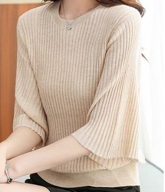 イエベ春/イエベ秋服　ドルマンスリーブニット 