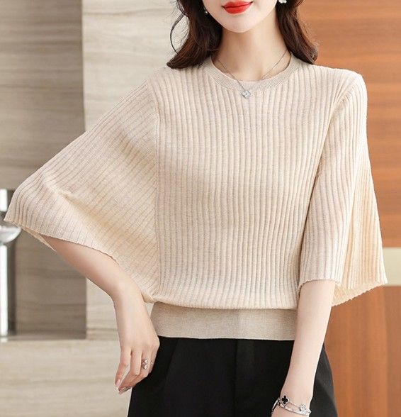 イエベ春/イエベ秋服　ドルマンスリーブニット 