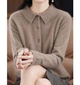 イエベ春/イエベ秋服　襟付きニット