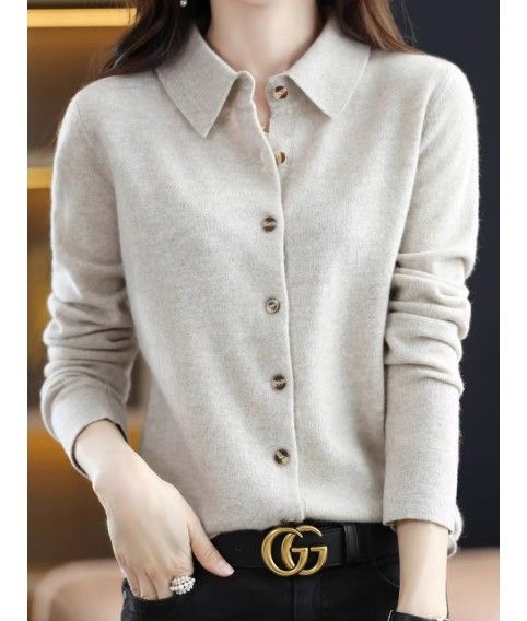 イエベ春/イエベ秋服　襟付きニット