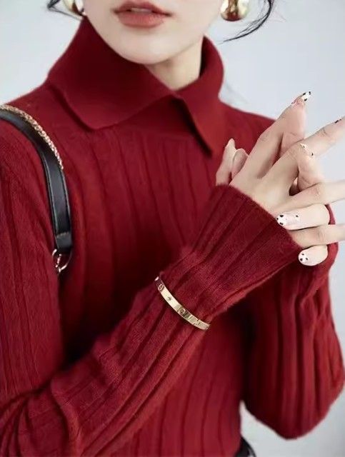 イエベ春/イエベ秋服　襟付きセーター