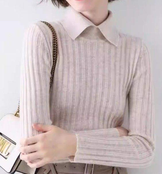 イエベ春/イエベ秋服　襟付きセーター