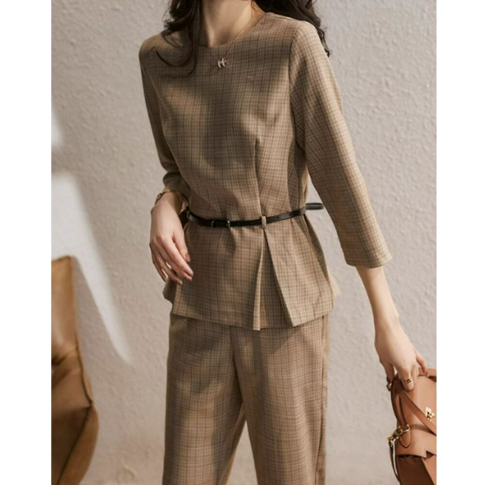 イエベ春/イエベ秋服　スタイリッシュ ,パンツセット 