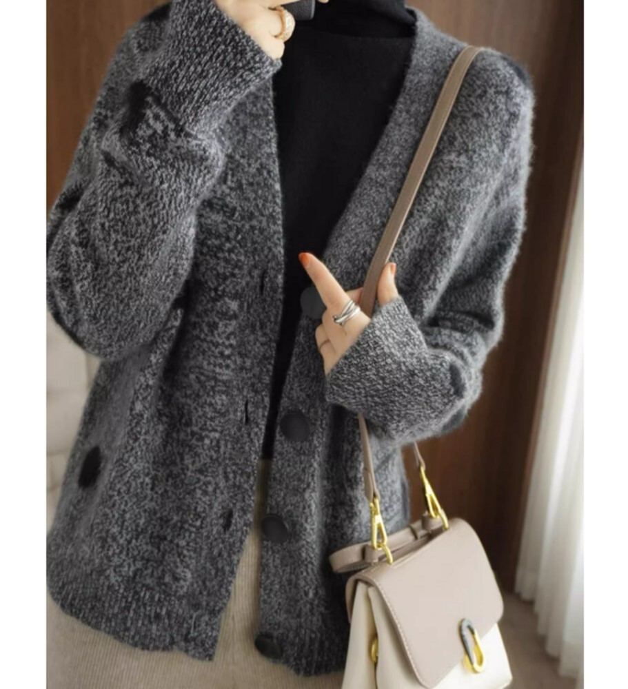 イエベ春/イエベ秋服　シャギーカーディガン