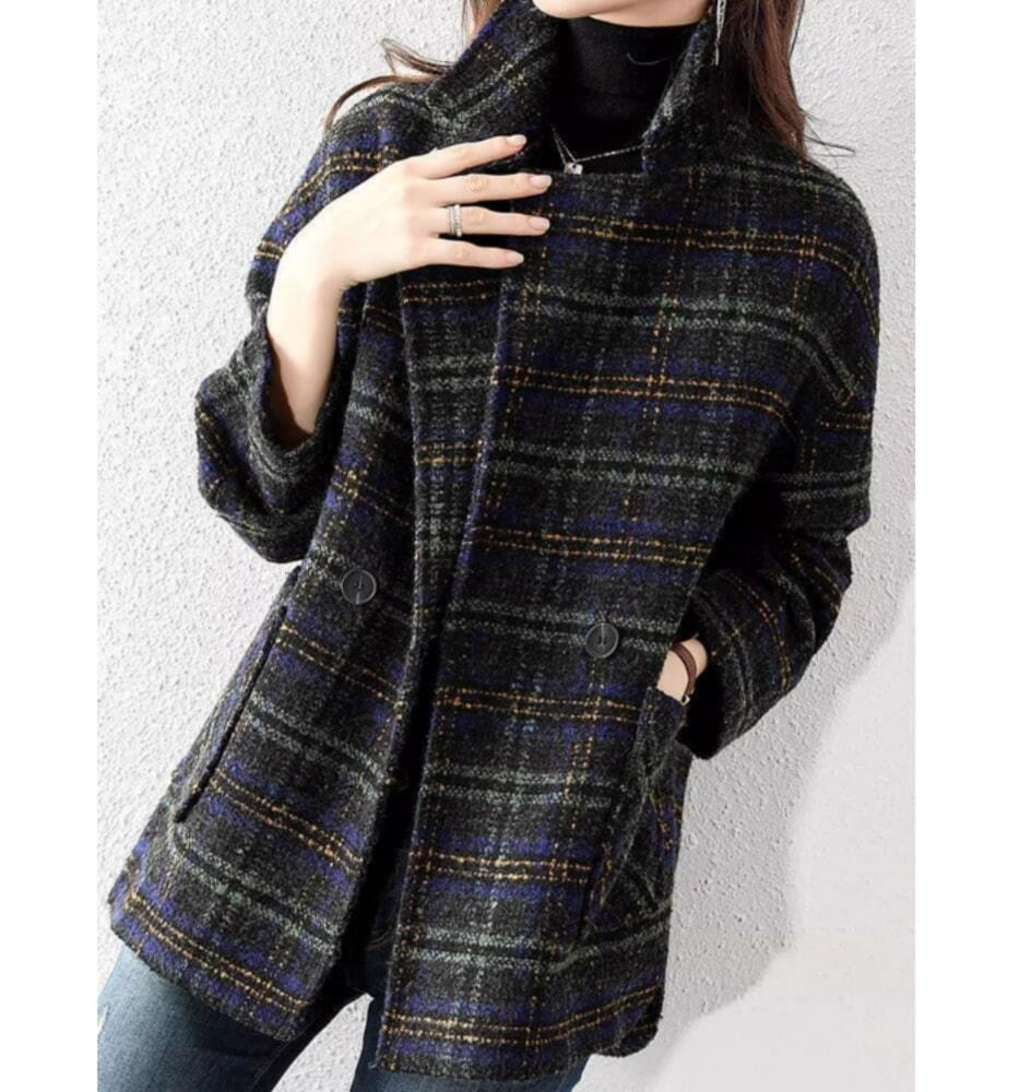 イエベ春/イエベ秋服　ダブルボタン  ショートコート