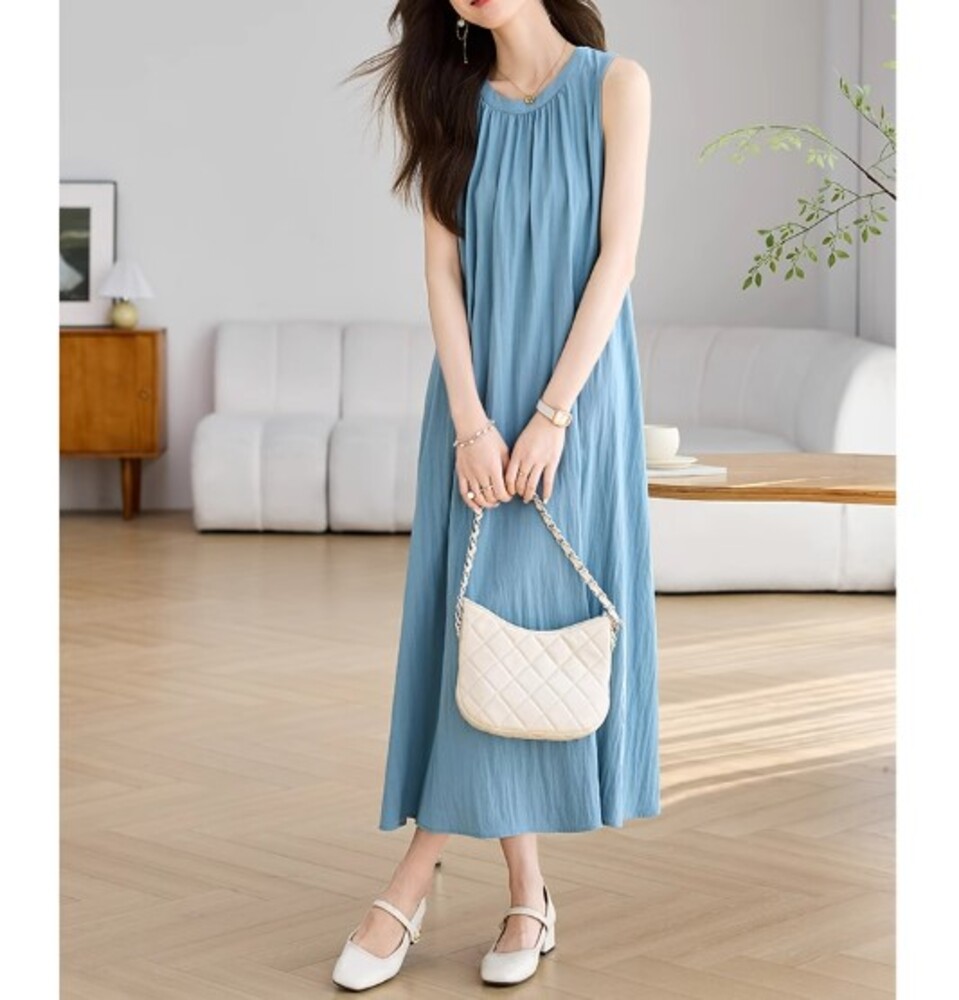 イエベ春服　一枚で決まる オーバーサイズ ロング タンクワンピース
