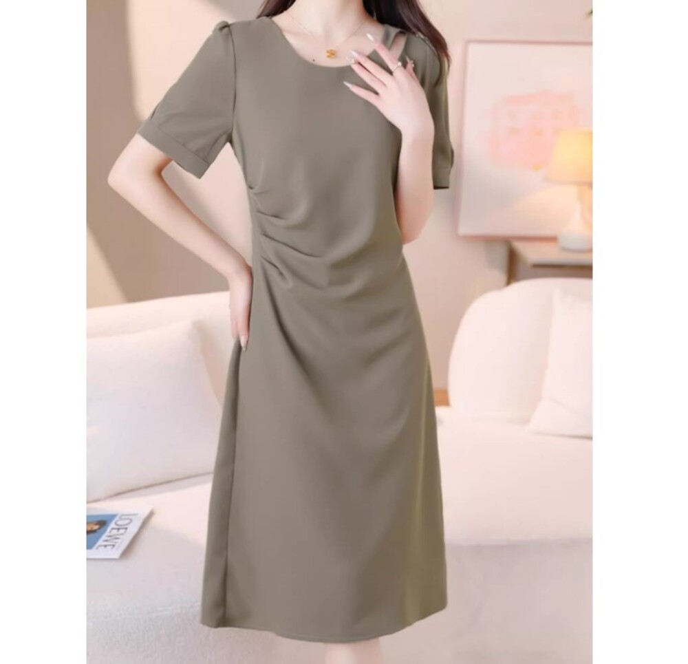 イエベ春/イエベ秋服　アシメショルダー ワンピース