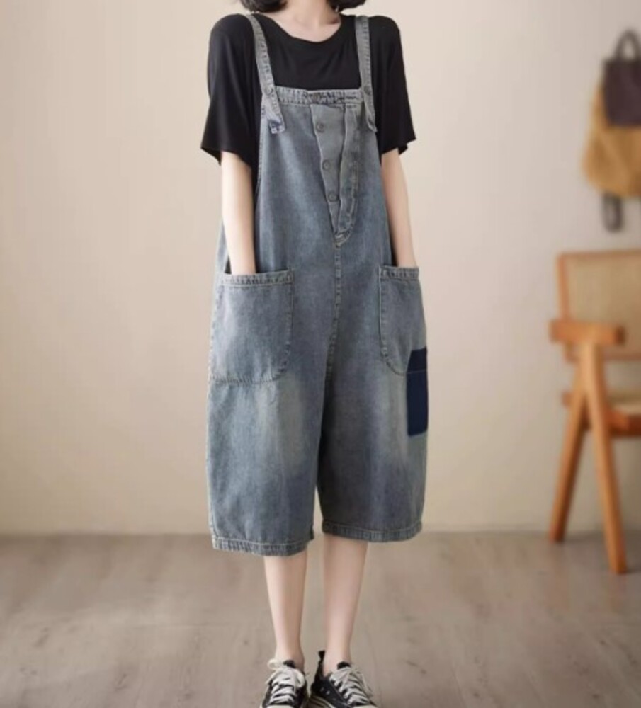 イエベ秋服　デニムサロペット
