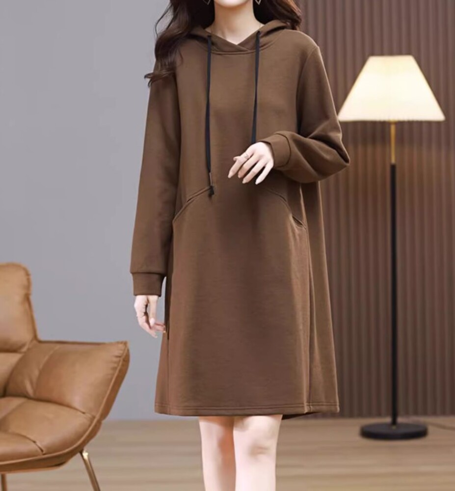 イエベ秋服　ニットパーカーワンピース