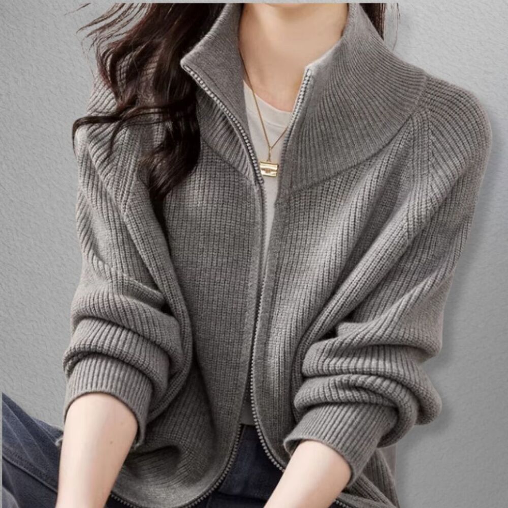 イエベ春/イエベ秋服　ファスナー付き ニット
