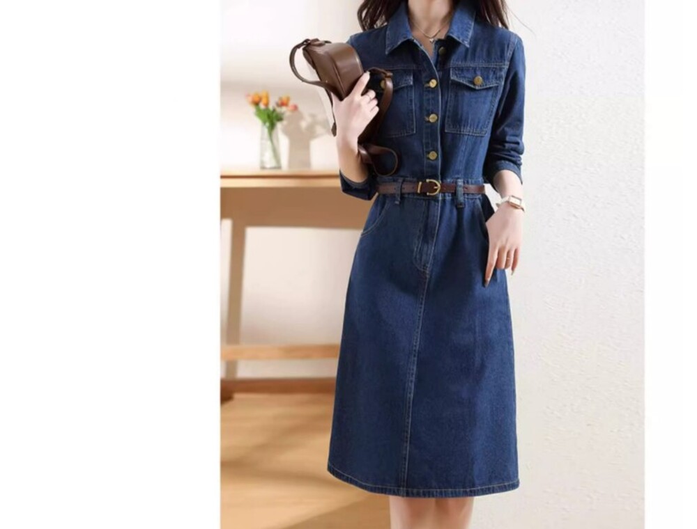 イエベ秋服　デニムワンピース