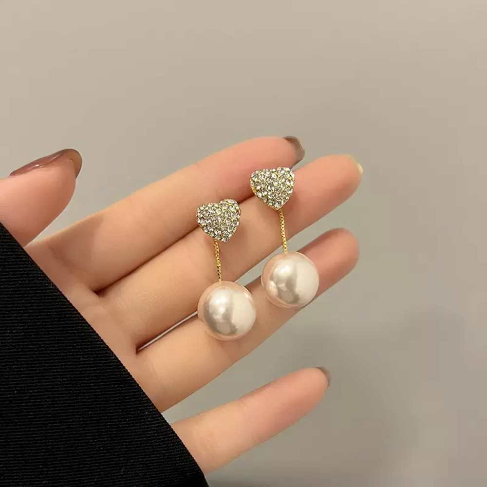 イエベ春服　ハートモチーフパールピアス(イエベ春向け秋)