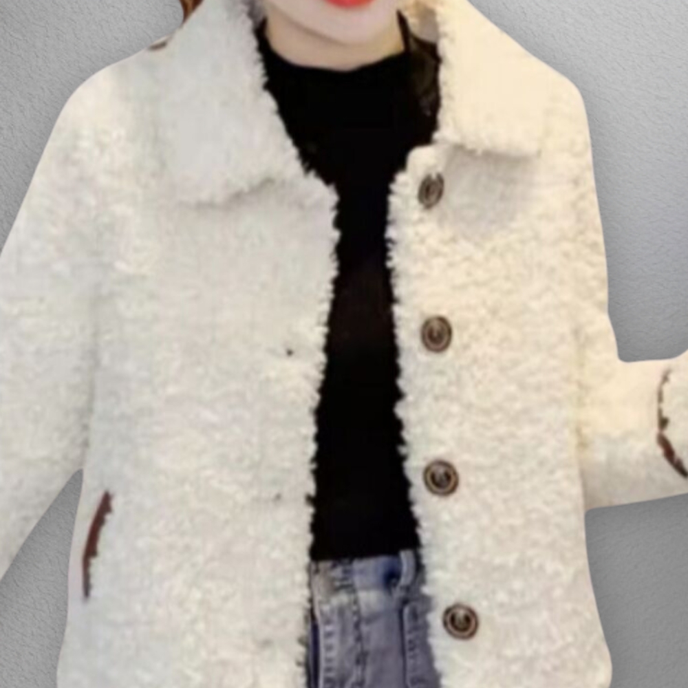 イエベ春/イエベ秋服　レザーショートボアコート