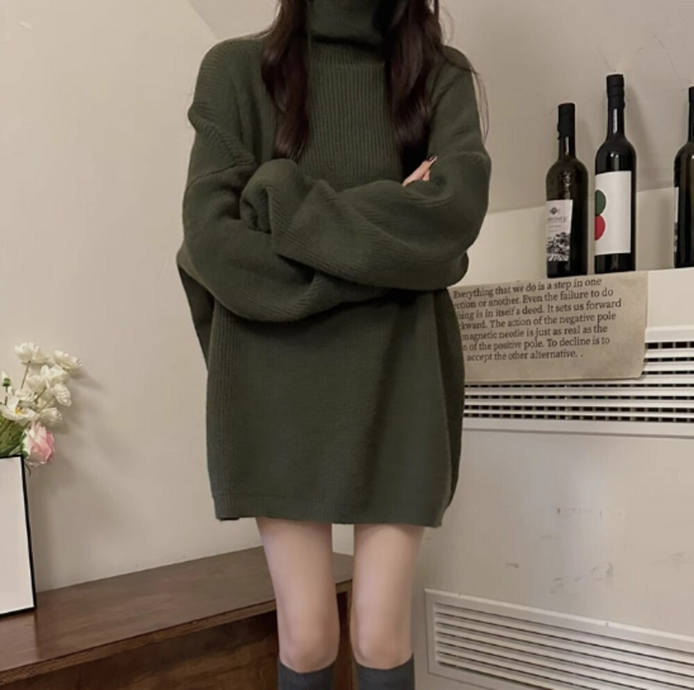 イエベ春/イエベ秋服　タートルネックニット