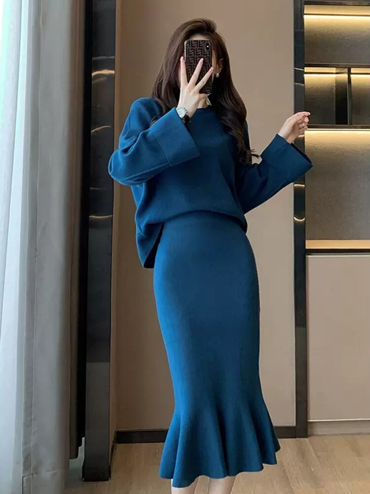 イエベ春/イエベ秋服　マーメイドスカートセットアップ