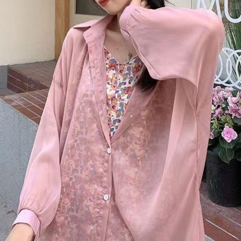ブラウス 透け感シアーブラウス