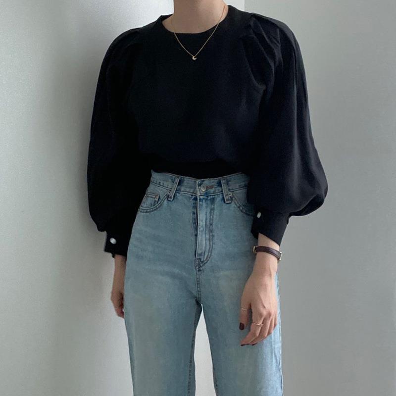 2024新作 女性用パフスリーブ長袖ブラウス