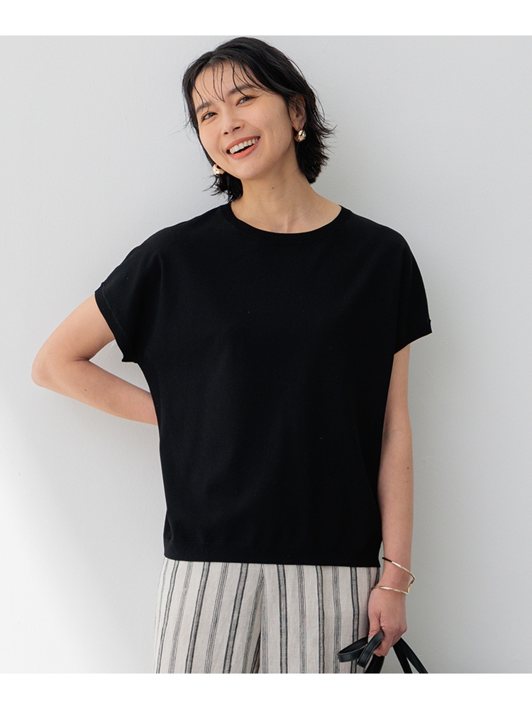 ブラウス シンプル美人ニットブラウス