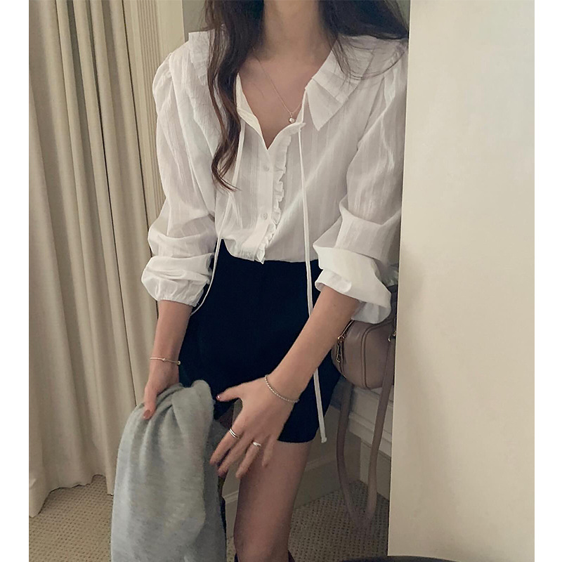 レディース長袖パフスリーブブラウス個性的おしゃれシャツ