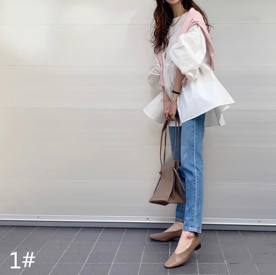 春夏新作 パフスリーブ ブラウス 大人可愛い レディース