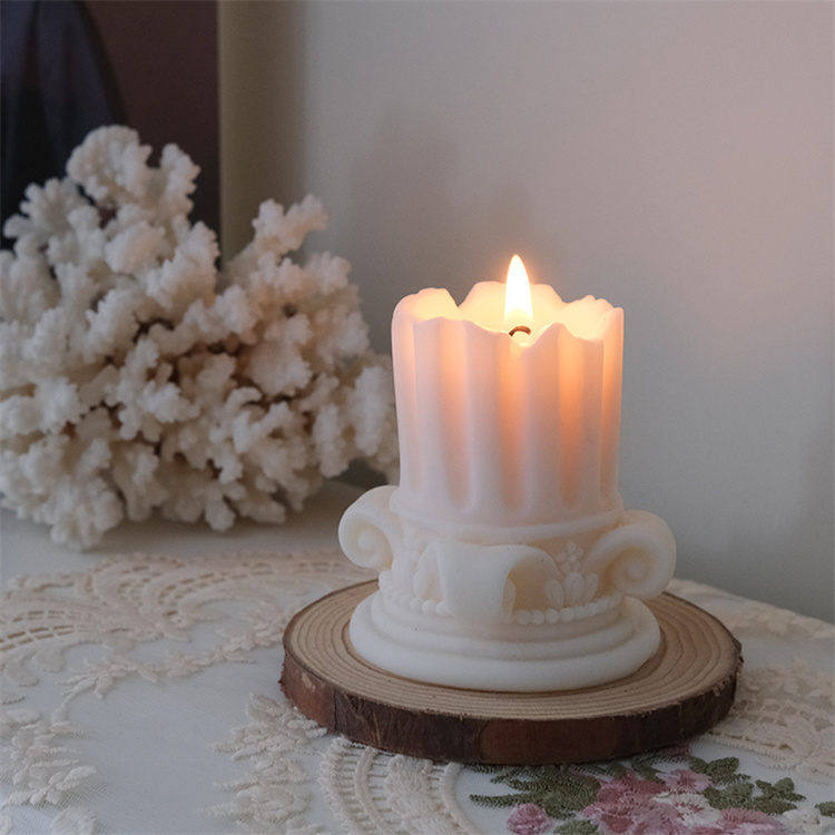 インテリア雑貨 手作り古典柱型香り付きキャンドル装飾品