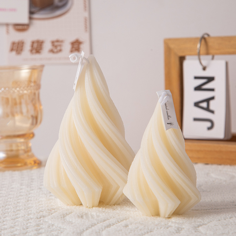 インテリア雑貨 螺旋ツイストデザイン装飾キャンドル