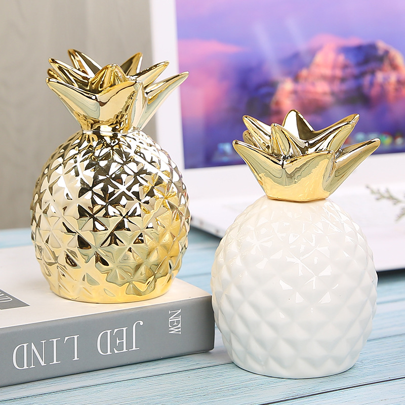 インテリア雑貨 南国果実モチーフ陶器製装飾置き物