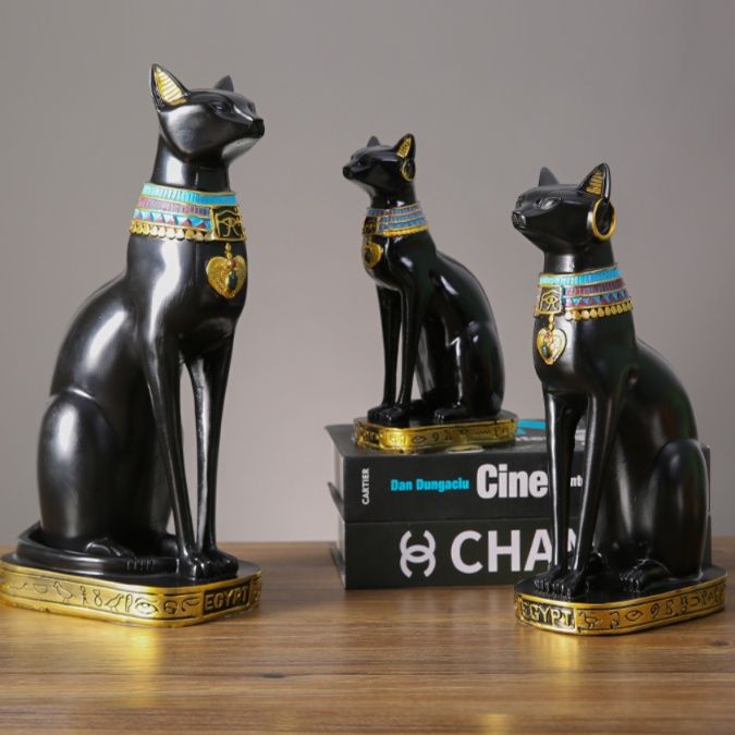 インテリア雑貨 古代神秘の守り猫 エジプト風置物