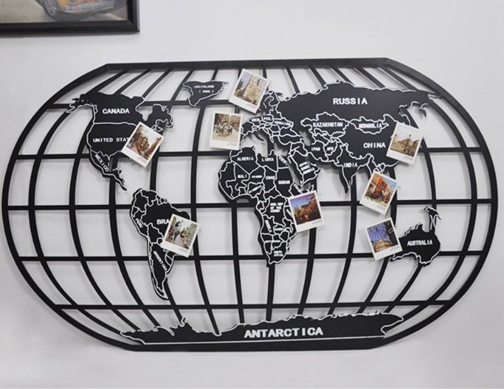 インテリア雑貨 立体世界地図ウォールアート