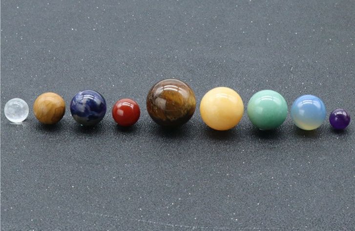 インテリア雑貨 太陽系九惑星モチーフのナチュラルストーン