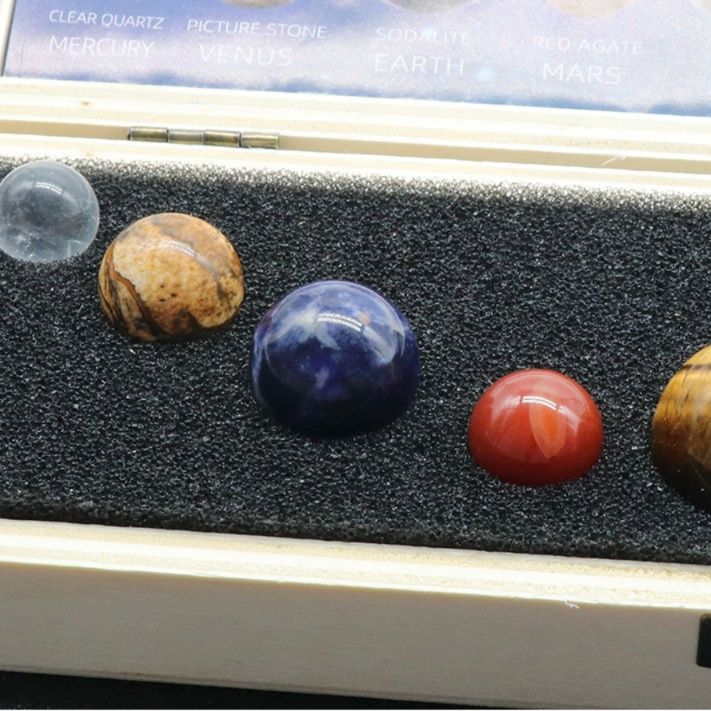 インテリア雑貨 太陽系九惑星モチーフのナチュラルストーン