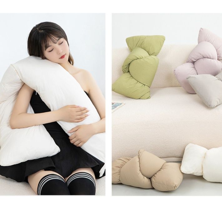 インテリア雑貨 結び目風やわらか抱き枕クッション